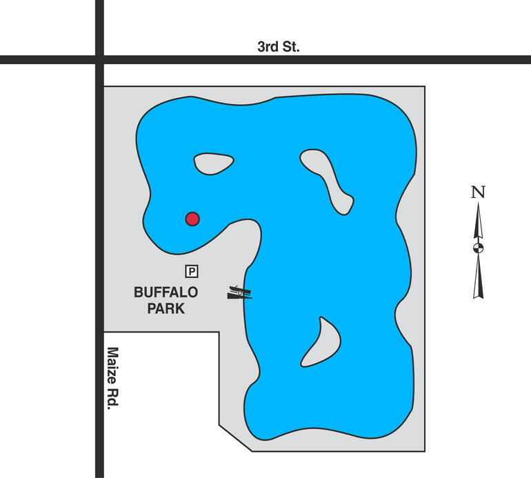Map of Wichita Buffalo Park Lake