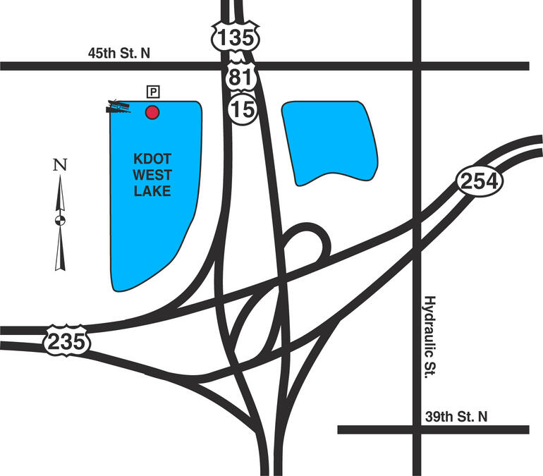 Map of Wichita KDOT West Lake
