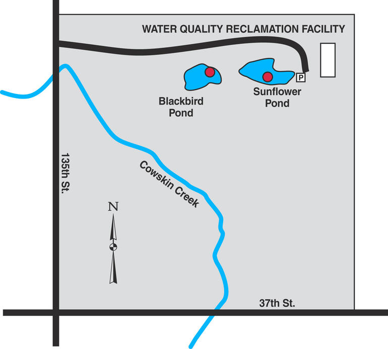 Map of Wichita NW Water Reclamation Ponds