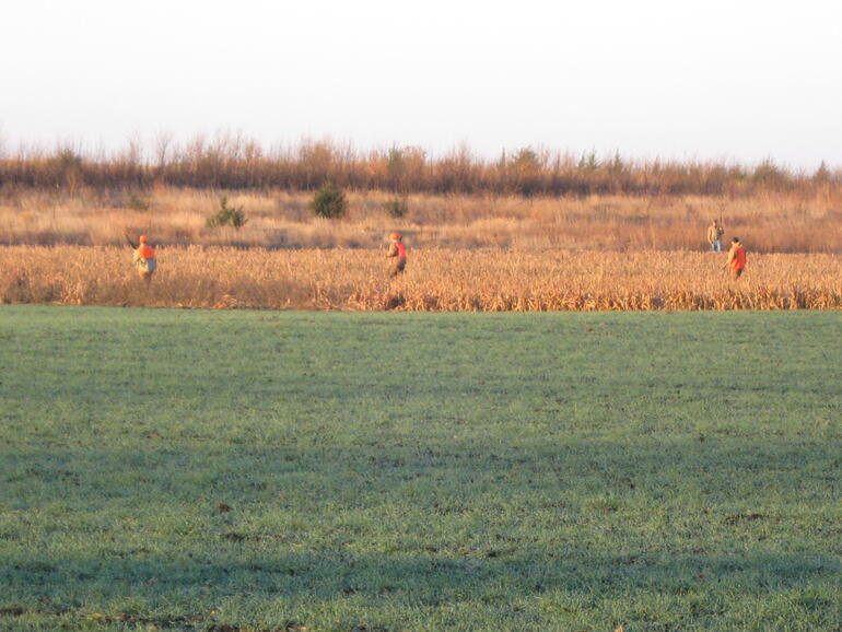 hunters in the field
