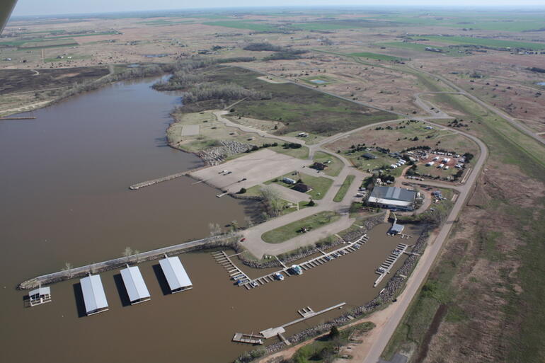 Aerial-Marina Area Cheney State Park