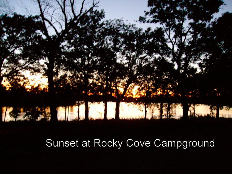 Sunset at Rocky Cove Campground