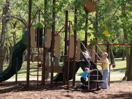 New Playground in use at Kanopolis fall 2011