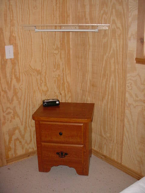 Wilson Lake Foxtail Cabin Bedroom nightstand