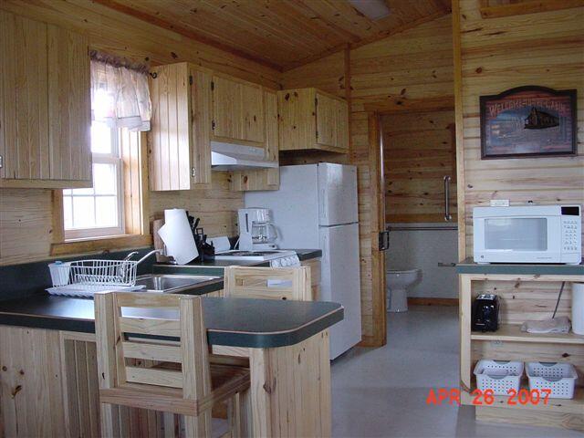 Kanopolis Cabin-view of the kitchen