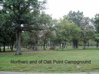 Northern end of Oak Point Campground