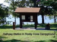 Self-pay station at Rocky Cove Campground
