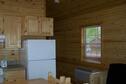 Veiw of hall from living rm/kitchen in Evening Breeze Point cabins