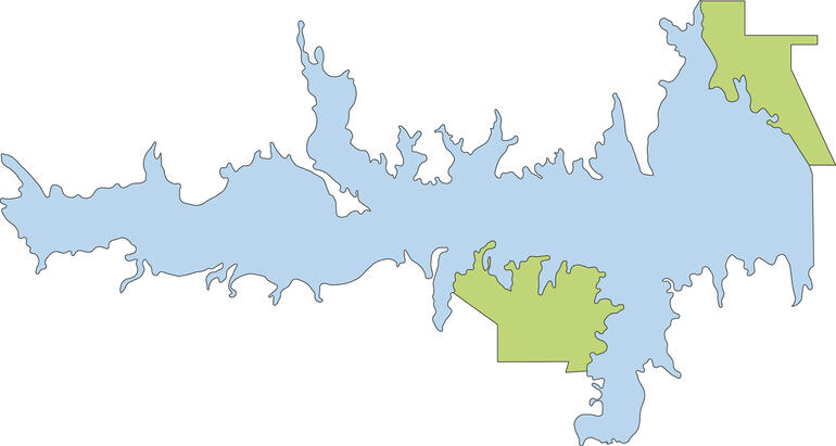 Cedar Bluff Reservoir Map Image