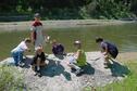 Kids enjoying the Fossil Hike at River Pond
